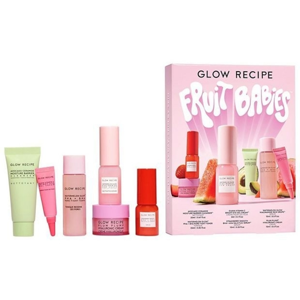 Glow Recipe Skincare Set with Pink and Green Hues